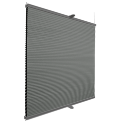 Roleta plisowana plaster miodu grey profil srebrny