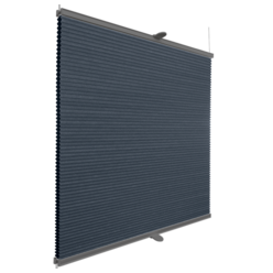 Roleta plisowana plaster miodu navy profil srebrny