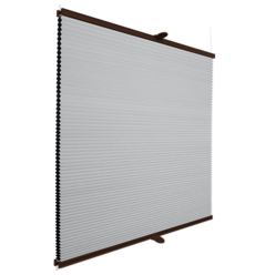 Roleta plisowana plaster miodu steel profil brązowy