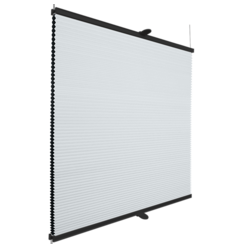 Roleta plisowana plaster miodu white profil antracytowy