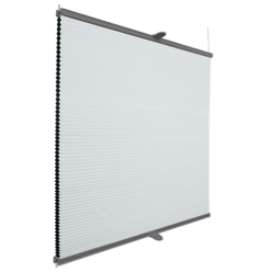 Roleta plisowana plaster miodu white profil srebrny