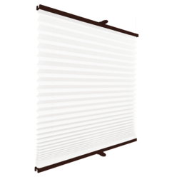 Roleta plisowana termiczna 0800MT BIAŁY profil Brązowy