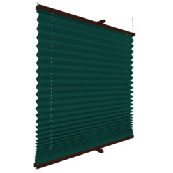 Roleta plisowana termiczna 674MT BUTELKOWA ZIELEŃ profil Brązowy