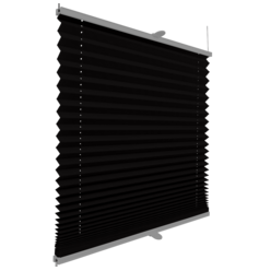Roleta plisowana termiczna 753MT CZARNY profil Srebrny