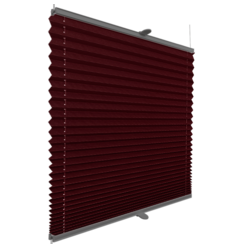 Roleta plisowana termiczna Burgundy Silver profil Szary