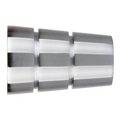 Zakończenie do karnisza fi 19 Walec Basic efekt stali - 2szt